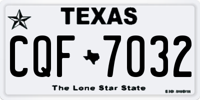 TX license plate CQF7032