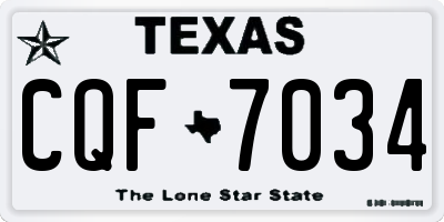 TX license plate CQF7034