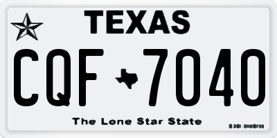 TX license plate CQF7040