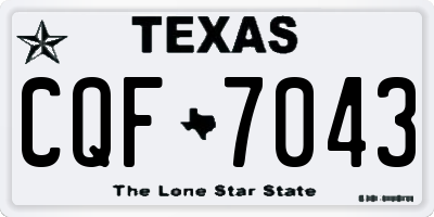 TX license plate CQF7043