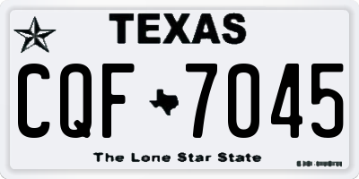 TX license plate CQF7045