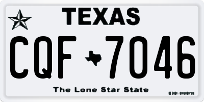 TX license plate CQF7046