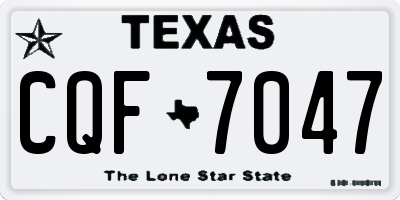 TX license plate CQF7047