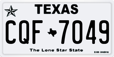 TX license plate CQF7049