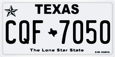 TX license plate CQF7050
