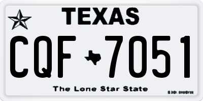 TX license plate CQF7051