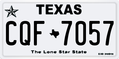TX license plate CQF7057