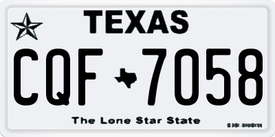 TX license plate CQF7058