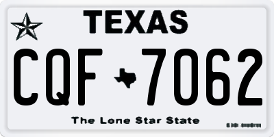 TX license plate CQF7062