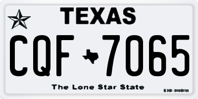 TX license plate CQF7065