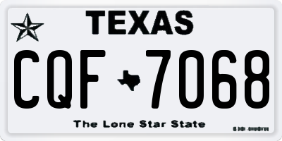 TX license plate CQF7068