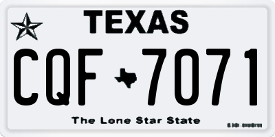 TX license plate CQF7071