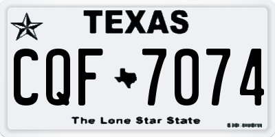 TX license plate CQF7074