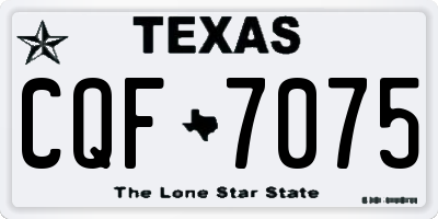 TX license plate CQF7075