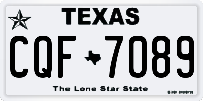 TX license plate CQF7089