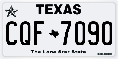 TX license plate CQF7090