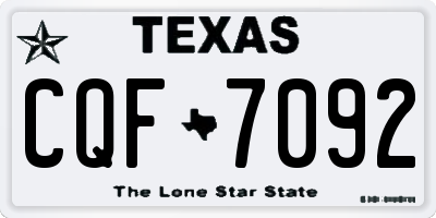 TX license plate CQF7092