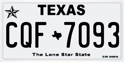 TX license plate CQF7093