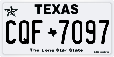 TX license plate CQF7097