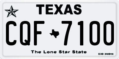 TX license plate CQF7100