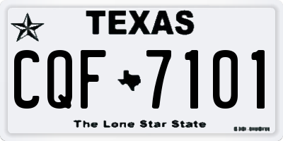 TX license plate CQF7101