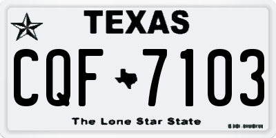TX license plate CQF7103