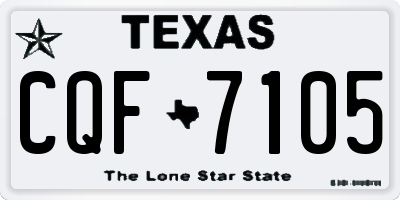 TX license plate CQF7105