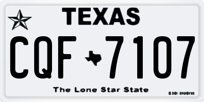 TX license plate CQF7107