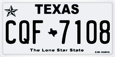 TX license plate CQF7108
