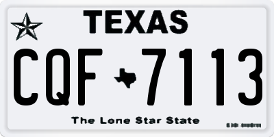 TX license plate CQF7113