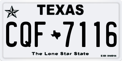 TX license plate CQF7116