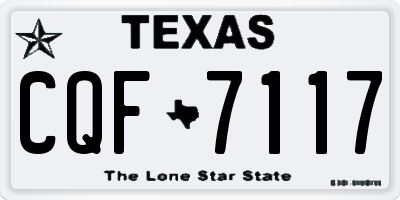 TX license plate CQF7117