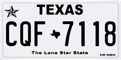 TX license plate CQF7118