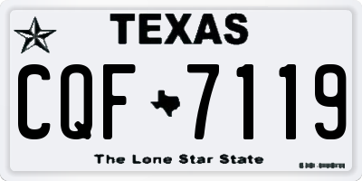 TX license plate CQF7119
