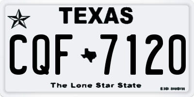 TX license plate CQF7120