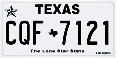 TX license plate CQF7121