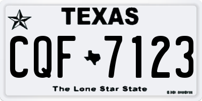 TX license plate CQF7123