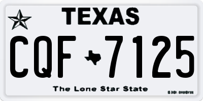TX license plate CQF7125
