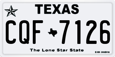 TX license plate CQF7126