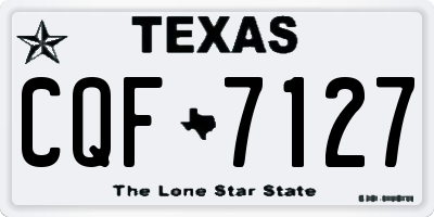 TX license plate CQF7127