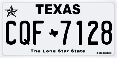 TX license plate CQF7128