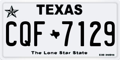 TX license plate CQF7129