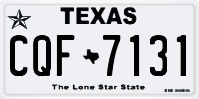 TX license plate CQF7131