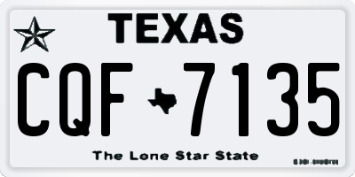 TX license plate CQF7135