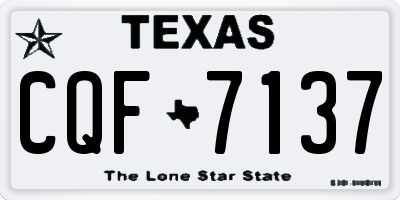 TX license plate CQF7137