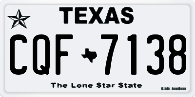 TX license plate CQF7138