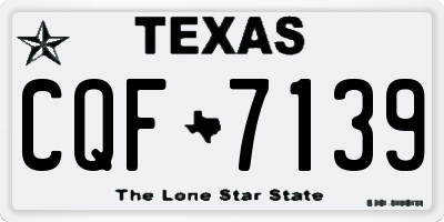 TX license plate CQF7139