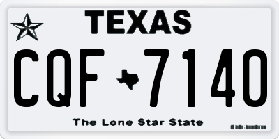 TX license plate CQF7140