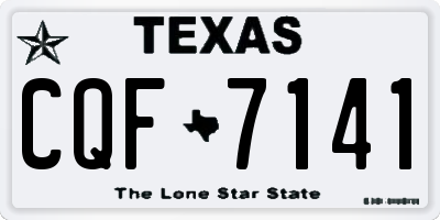 TX license plate CQF7141