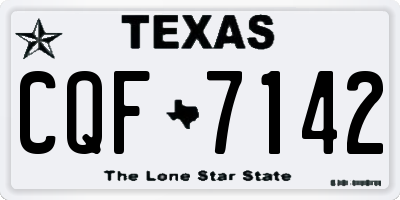 TX license plate CQF7142